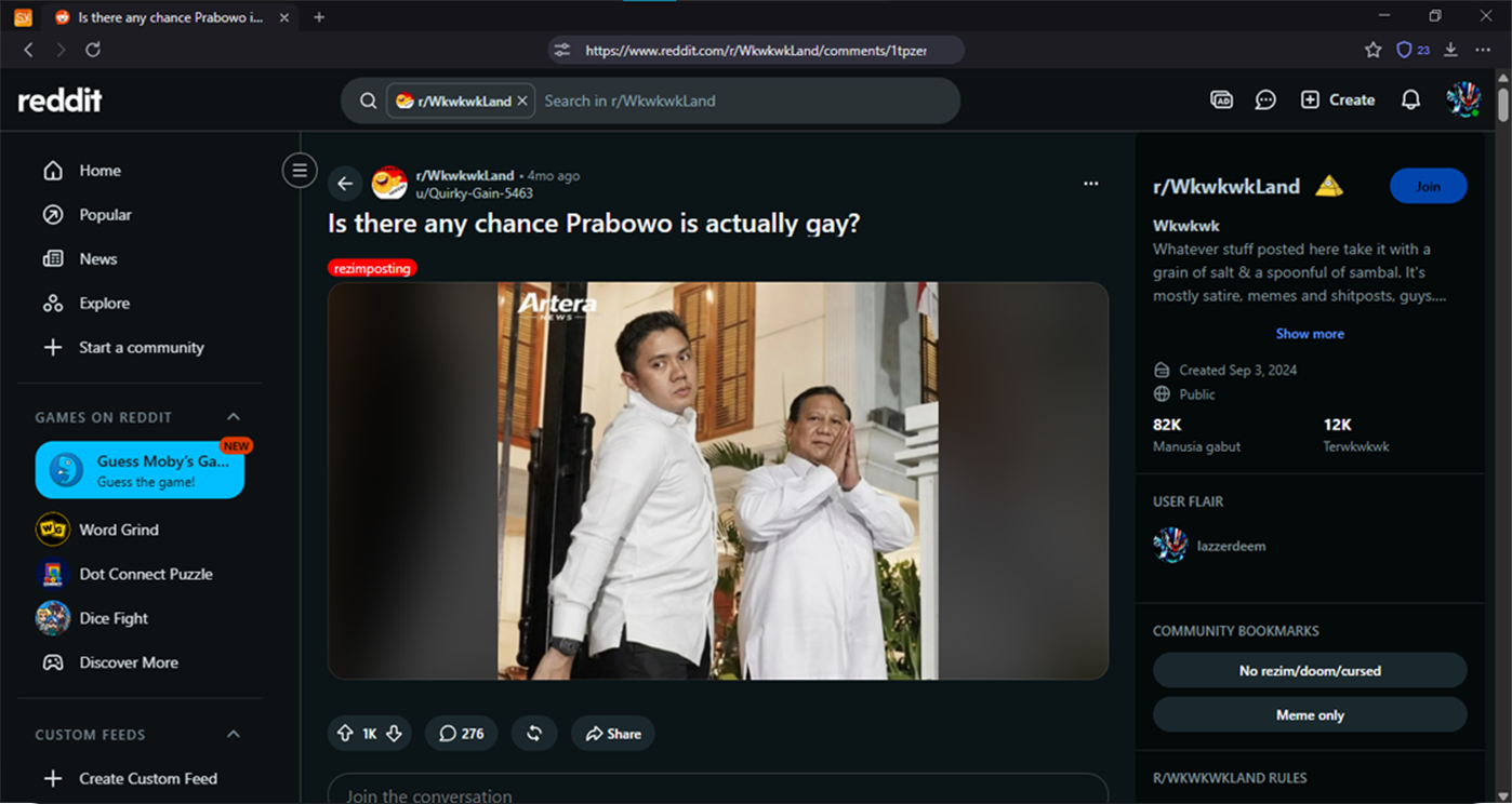 Saya browsing Wikipedia